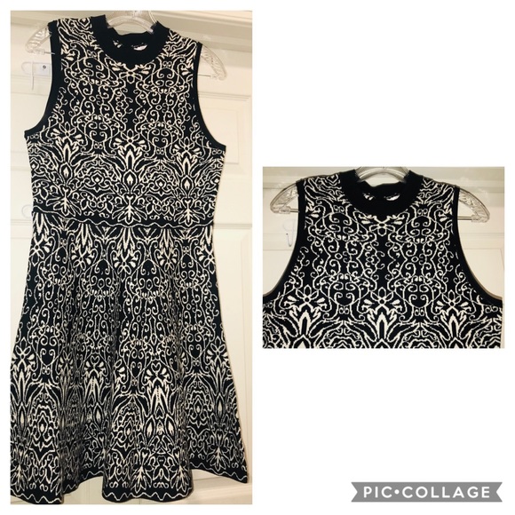 🖤Black white women short sleeve winter warm dress - Picture 7 of 8